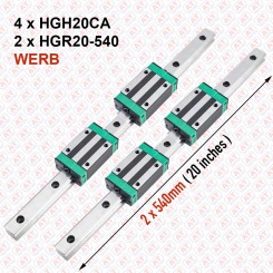 Linear Guide Set | HGH20CAx4 | HGR20-540x2 | WERB Image